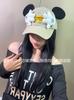 2025 Versión Coreana Gorra de Béisbol para Mujer con Palma de Mickey Hace que la Cara se Vea Más Pequeña Adecuada para Cara Cuadrada y Redonda Gorra con Orejas de Mickey de Dibujos Animados