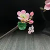Horquilla Antigua de Imitación de Sándalo de Alta Calidad Broche Elegante para el Cabello Borla de Madera Accesorios para el Cabello Paso a Paso Hanfu Cheongsam
