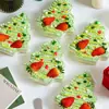 Caja de Embalaje Creativa para Pastel de Navidad 2025 Horneado Postre Galletas Glaseado Galletas Dulces Caja de Regalo Bandeja de Ampolla Transparente