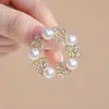 Broche Anillo Hoja de Perla, Femenino, Gama Alta, Accesorio para Traje de Lujo Ligero, Pin de Pedrería, Regalo de Cumpleaños de Nicho