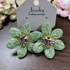 Pendientes Florales Grandes de Rafia Estilo Vacacional Junto al Mar Populares de Lujo Ligero Pendientes de Estrella de Mar Pendientes Elegantes de Nicho