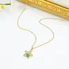 Colar Estrela do Mar de Aço Titânio Cruzado da Moda Versátil High-End Moda Versão Coreana Design de Nicho Corrente para Clavícula com Temperamento Atacado