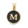 Collar con colgante de acero de titanio DIY de 26 letras inglesas de venta caliente, cadena redonda para clavícula para mujer, accesorios de joyería de acero inoxidable al por mayor