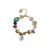Pulsera de Cristal con Perlas de Segunda Mano para Mujer, Lujo Ligero, Estilo de Nicho, Versátil, Sensación de Alta Gama, Adecuada para Accesorios de Mano de Verano