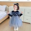 Vestido de Princesa Elsa para Niñas Otoño e Invierno Nuevo Estilo Vestido de Cumpleaños de Elsa para Niñas Vestido Luminoso Súper Hada para Niños