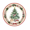 Nueva Decoración de Fiesta Navideña Temática Transfronteriza Árbol de Navidad Retro Plato de Papel Vaso de Papel Servilleta Vajilla Desechable