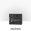 Billetera para Hombre Personalizada Vintage Hecha a Mano en Relieve de Cuero Genuino Larga de Cocodrilo Capa Superior Piel de Vaca Multitarjeta Monedero Estuche