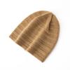 Gorro de Punto Grueso Cálido de Color Sólido Acanalado de Cachemira 2026 Otoño e Invierno Nuevo para Mujer de Alta Gama, Informal, a la Moda