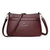 Bolso Cruzado de Cuero Suave de Gran Capacidad, Nuevo, Elegante y Versátil, de Gama Alta, para Madres y Abuelas de mediana edad