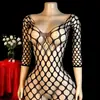 Comercio Electrónico Transfronterizo Estilo Europeo y Americano Body Sexy de Malla de Pescado Body Sexy de Malla Grande Hueco Transparente Medias de Cuerpo Completo