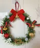 Pingente Decorativo de Sino para Roupa Laço de Natal Transfronteiriço Anel de Rattan Pendente de Porta de Natal Rápido em estoque Brilha