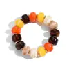Bestseller de Amazon Moda Pulsera de Cuentas Color Dopamina Simple de Alto Grado Hecha a Mano Pulsera de Cuentas Estilo Bohemio para Mujer