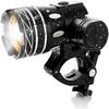 Luz de faro de rueda caliente para bicicleta, carga transfronteriza, luz fuerte, luz de bocina telescópica, luz de advertencia giratoria de 360 grados para ciclismo nocturno