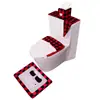 Bestseller internacional Conjunto de capa de vaso sanitário de Natal com boneco sem rosto, conjunto de quatro peças, decorações de vaso sanitário do Papai Noel, suprimentos de Natal