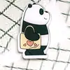 INS insignia acrílica caricatura panda azul broche lindo emoji pin accesorio pegatina para teléfono decoración