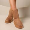 Botas de Neve com Solado Grosso para Mulheres, Novo Modelo Inverno 2026, Quentes, Forradas com Pelo, Botas de Neve de Cano Médio