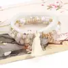Pulseiras Bohemianas em Múltiplas Camadas, Quatro Pacotes, Pulseiras Coloridas com Pingente de Cristal e Franja, Joias de Moda Transfronteiriças Atacado