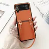 Moderna y Sencilla, Adecuada para Funda de Teléfono Móvil Samsung Zflip5, Plegable Hacia Arriba y Hacia Abajo, Zflip3 Estilosa Japonesa y Coreana Flip6 Anti-Caídas