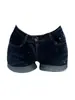 Shorts de mezclilla estilo americano para mujer con pedrería tipo 'hot girl', diseño de nicho de verano, corte ajustado, tiro bajo, que realzan la figura, ceñidos a la cadera, elásticos, hot pants