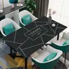 Toalha de Mesa de Couro Simples Moderna Impermeável e à Prova de Óleo Descartável Retangular para Mesa de Jantar Tapete de Mesa de Couro PVC Toalha de Mesa para Mesa de Café