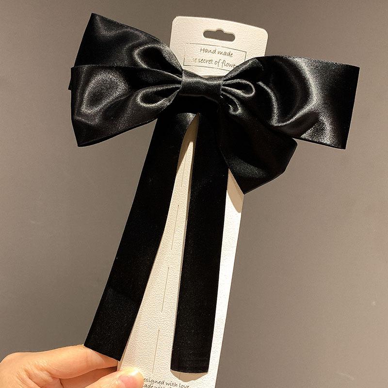 2_黑色宽飘带蝴蝶结弹簧夹