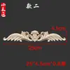 Talla de madera estilo europeo aplique decorativo de madera talla de madera de Dongyang piezas de flores largas de madera cabeza de flor de madera aplique para puerta de armario