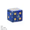 Dados de cristal natural de 16 mm transfronterizos, herramienta de puntuación para juegos de mesa recreativos, tallados de piedra en bruto, dados de piedra semipreciosa de ángulo recto