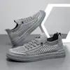 Tênis Esportivo Casual Masculino da Moda Respirável Moda Versátil Slip-On Sapatos Planos para Dirigir