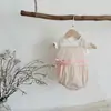 INS Verano Bebé Delgado Algodón Princesa Tirantes Mameluco de Gateo Niña Doble Lazo Correa Pantalones