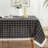 Tela de encaje de lino de algodón arte textil fresco y simple tela de cubierta rectangular para mesa de centro mantel para mesa cuadrada mesa redonda jardín de infantes