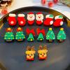 Aretes Navideños Transfronterizos Europeos y Americanos Resina Dibujos Animados Árbol de Navidad Anciano Campana Guantes Botas Alce Aretes Mujer
