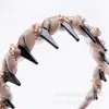 Diadema de Estilo Coreano Ins Nuevo Temperamento Retro Primavera Verano Floral Gasa Cuentas de Vidrio Cristal Diadema Diadema Mori Girl con Dientes Accesorios para el Cabello