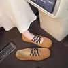 Zapatos planos de estilo ballet con cordones retro franceses, nuevo modelo 2026, suela blanda, adecuados para combinar con faldas, zapatos Mary Jane, zapatos para el trabajo