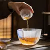 Recipiente para Lavar el Té Simple y de Fábrica, Recipiente de Vidrio Estilo Antiguo para Residuos de Té, Cuenco Hecho a Mano para Lavar Pinceles, Taza de Té de Gran Capacidad, Accesorios para la Ceremonia del Té