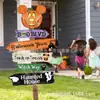 Placa de Jardim Popular Transfronteiriça Gato Preto de Halloween com Olhos Brilhantes, Decoração de Gramado de Jardim ao Ar Livre