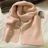 Bufanda Cálida de Lana Feel 2026 Protector de Cuello de Imitación Cachemir para Mujer Estilo Coreano Atmósfera Engrosado Temporada de Otoño e Invierno Polaina de Punto para el Cuello