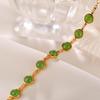 Yilu plata S925 plata esterlina chapado en oro jade de Hetian jade Osa Mayor siete estrellas temperamento pulsera personalidad temperamento luz pulsera de lujo