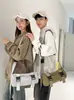 Bolsa Transversal Xadrez Estilo Japonês Workwear Marca Tendência Nicho Bolsa para Celular Esportes Ciclismo Bolsa Cilíndrica Casual Versátil Bolsa de Ombro