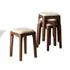 [Taburete amigable con el espacio] Taburete tapizado que ahorra espacio, taburete de comedor, taburete para sala de estar o estudio, resistente, taburete con apariencia de madera, taburete de comedor