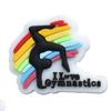 Série de ginástica criativa transfronteiriça sapatos com buraco flor de sapato decoração plástico macio PVC epóxi acessórios de sapato removíveis fivela de sapato