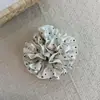 Scrunchie de cetim com bolinhas estilo coreano, elástico de cabelo plissado com babados, atmosfera simples, elástico de cabelo de menina, acessório de cabelo