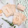 Números de Mesa de Madera Grabados con Láser para Boda con Base 1-10 Números de Mesa para Boda Rústica Señales de Decoración para Fiestas de Madera