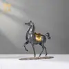 Estátua de Cavalo de Bronze Feita de Cobre Puro, Cavalo Tang Estilo Chinês, Adequada para Sala de Estar, Hall de Entrada, Cerimônia de Inauguração, Inauguração de Casa e como Presente