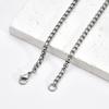 Collar cuadrado de perlas de acero inoxidable redondo transfronterizo, accesorios de joyería de acero de titanio que no se decoloran, cadena de personalidad para hombres y mujeres, cadena para combinar DIY