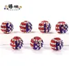 Amazon novas contas Shambhala listradas com bola de diamante joias contas espaçadoras de bola de diamante vazadas acessórios fabricantes atacado