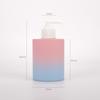 Botella de limpiador facial Hierba de Nueve Hojas 300ml botella de gel de ducha color degradado botella de hombro plano se puede configurar color botella de loción corporal