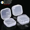 Caixa Quadrada Transparente de Plástico PP Caixa de Armazenamento Acessórios Equipamento de Pesca Protetores Auriculares Caixa Quadrada Caixa de Armazenamento de Plástico Multiuso