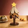 11 Posavasos Navideños Grandes para Clientes Aislamiento Térmico Tacto de Alta Gama Adorno para Mesa de Comedor Un Árbol Madera Maciza Base Anti-quemaduras Plegable
