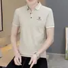 Camiseta Masculina de Manga Curta, Camisa Polo, Marca de Moda Casual Camiseta Masculina Atacado
