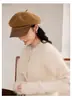 Boina Británica Ilustrada de Lujo Ligero Retro 100% Lana Merino Elegante Versátil Sombrero de Artista